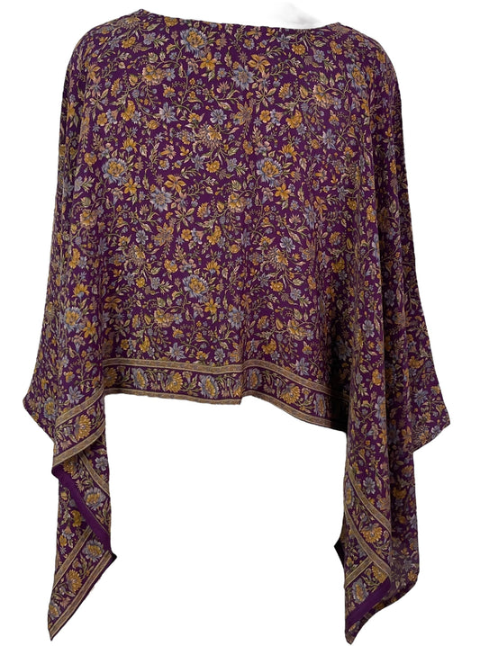 PRC7154 Avatar Pure Silk Capelet Poncho - Velora