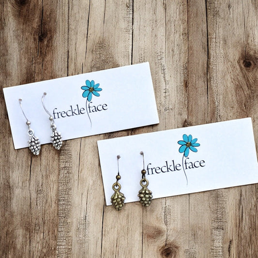 Pinecone Earrings – Nature-Inspired Hypoallergenic Dangle Earrings - Velora Luxury Fashion