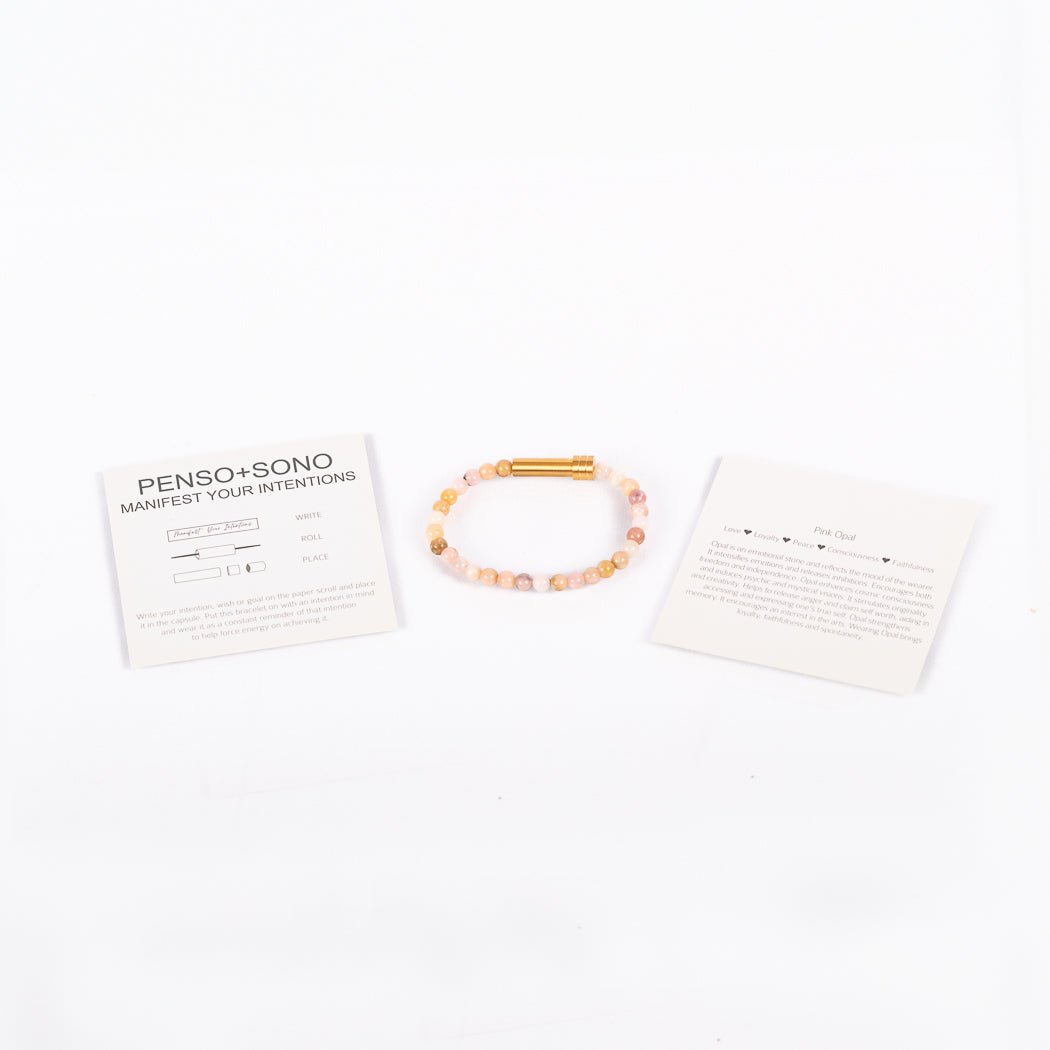 Pink Opal Intention Bracelet - Velora Luxury Fashion