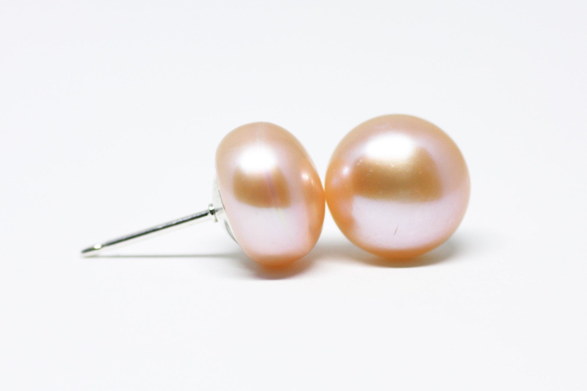 Pink Pearl Stud Earrings 10mm - Velora Luxury Fashion