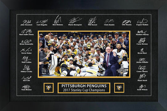 Pittsburgh Penguins 2017 Stanley Cup Replica Signature Frame - Velora Luxury Fashion
