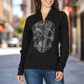 Platinum Plush Women's Skull Full Zip Hoodie - Velora Luxury Fashion