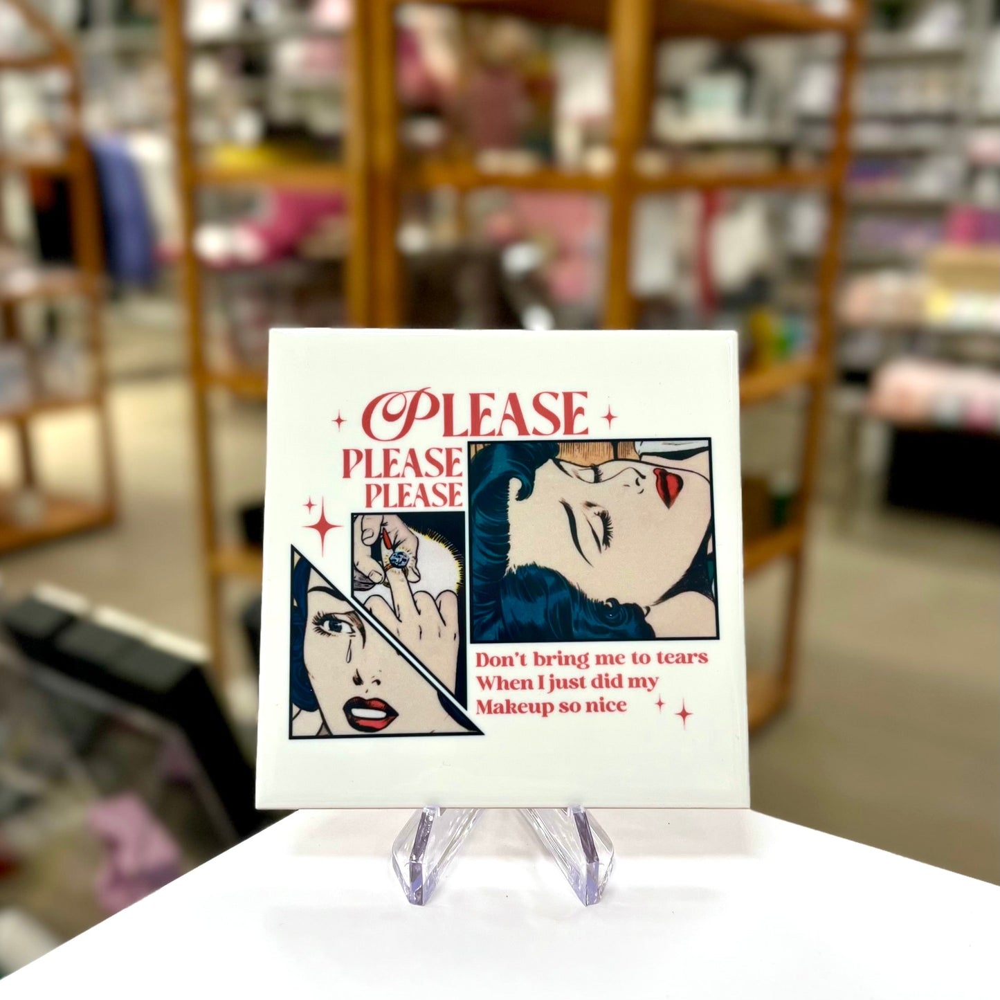 Please Please Please Comic Coaster - Velora Luxury Fashion