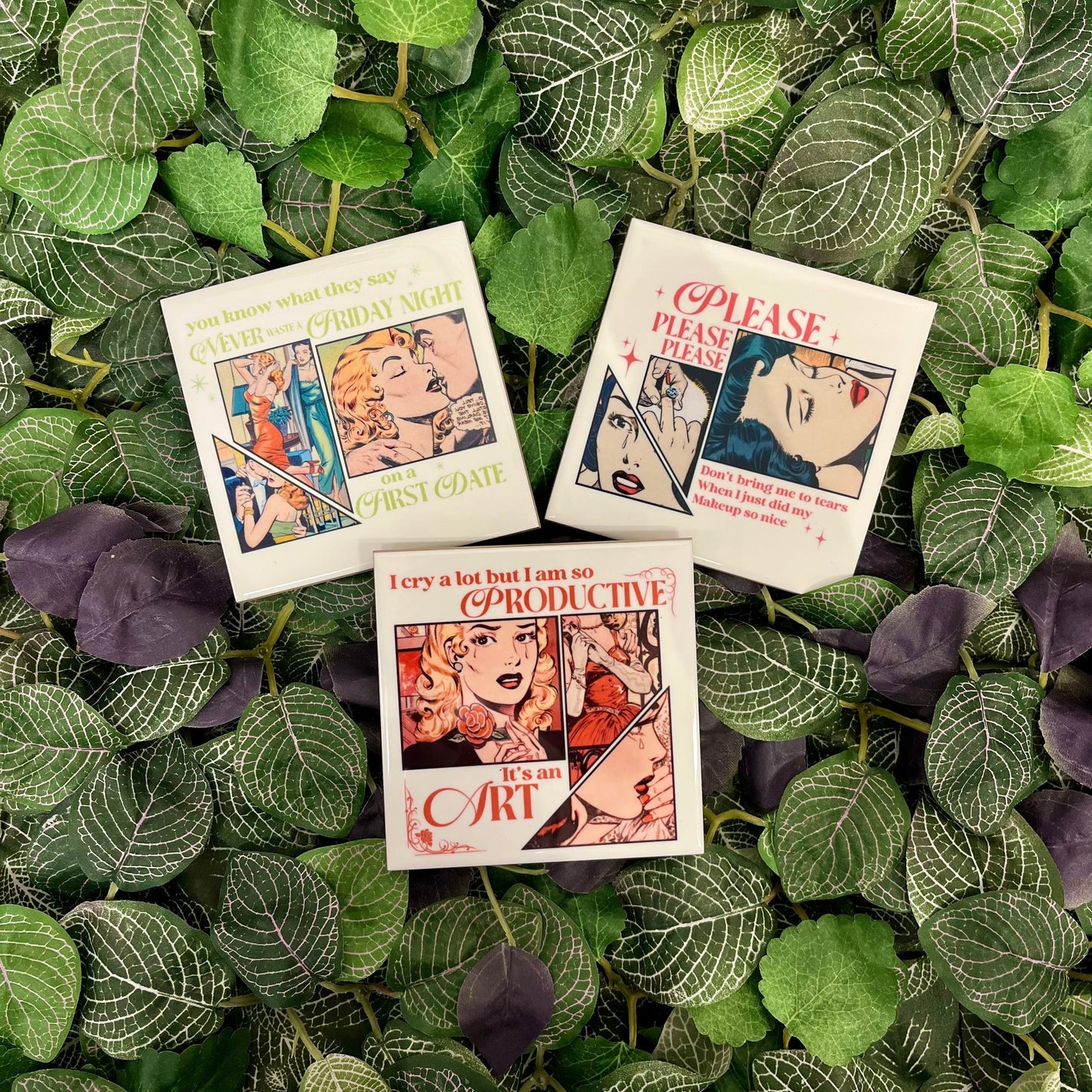Please Please Please Comic Coaster - Velora Luxury Fashion