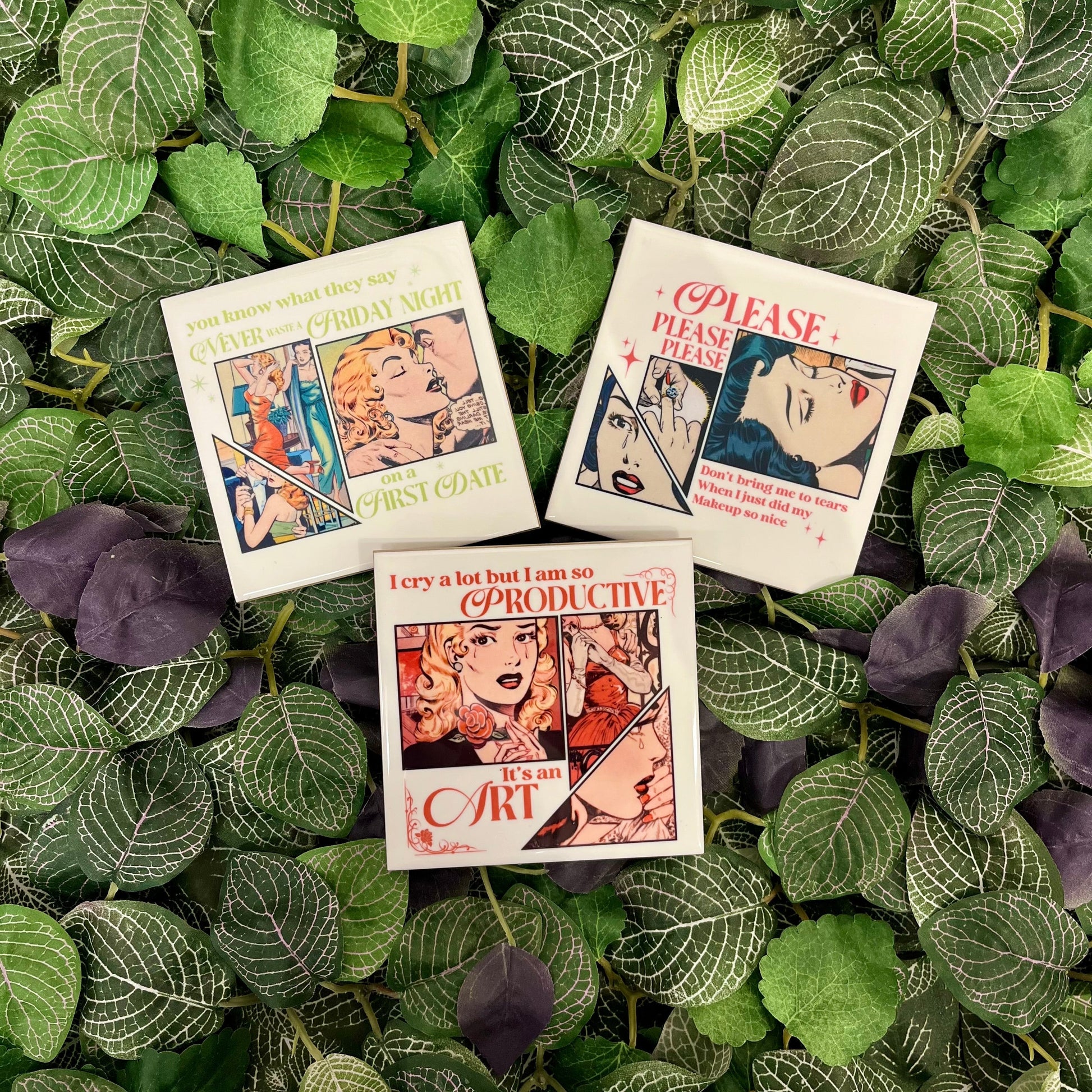 Please Please Please Comic Coaster - Velora Luxury Fashion