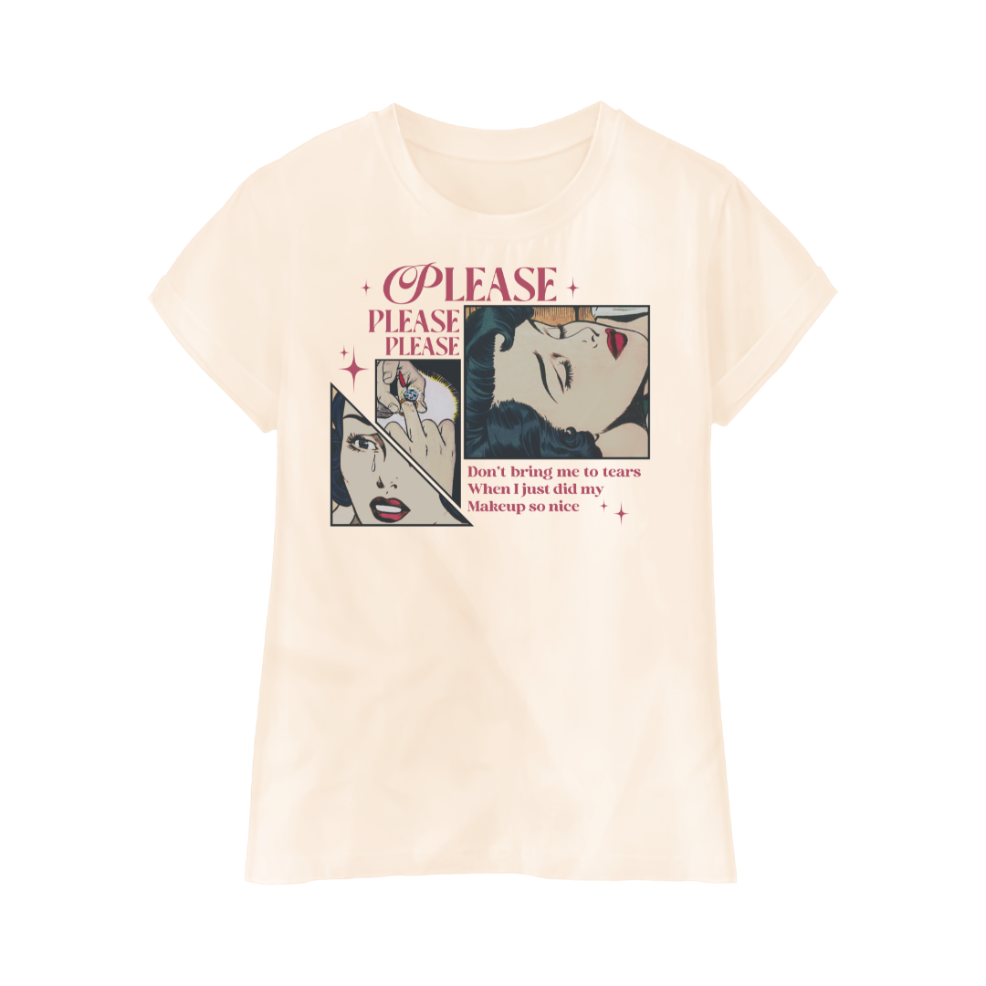 Please Please Please Comic T-shirt - Velora Luxury Fashion