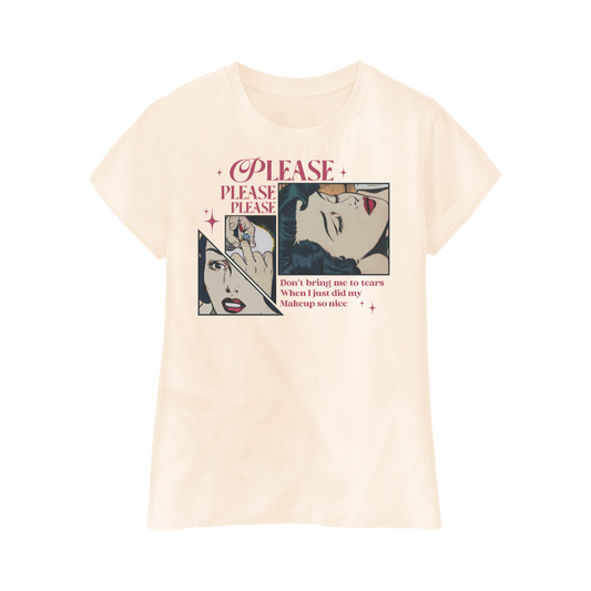 Please Please Please Comic T-shirt - Velora Luxury Fashion