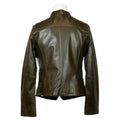 Plonge Leathers Women's Snap Collar Lamb Leather Jacket - Velora Luxury Fashion