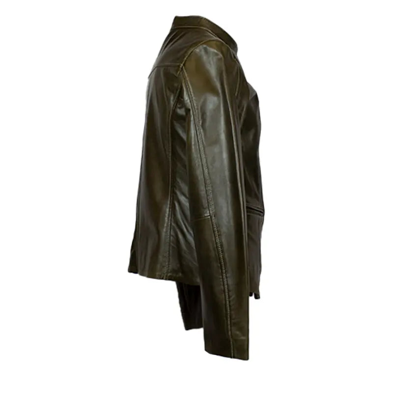 Plonge Leathers Women's Snap Collar Lamb Leather Jacket - Velora Luxury Fashion