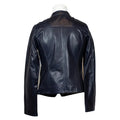 Plonge Leathers Women's Snap Collar Lamb Leather Jacket - Velora Luxury Fashion