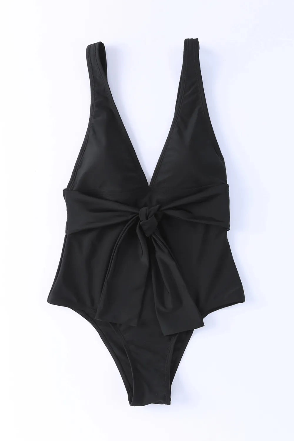 Plunge Wide Strap One-Piece Swimwear - Velora Luxury Fashion