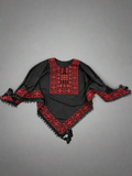 Poncho of Palestine | All Black Kufiya (Keffiyeh) - Tatreez – Made in Jordan - Velora Luxury Fashion