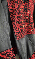 Poncho of Palestine | All Black Kufiya (Keffiyeh) - Tatreez – Made in Jordan - Velora Luxury Fashion
