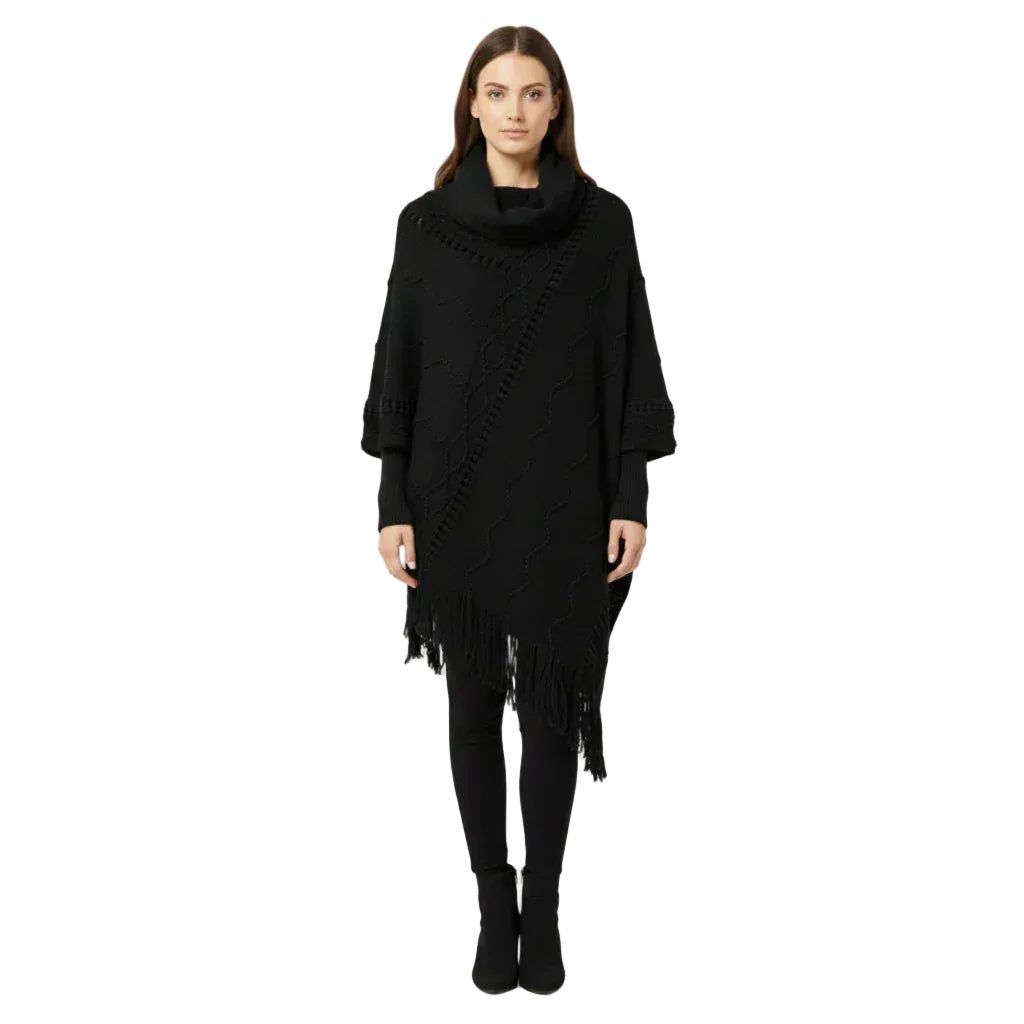 Poncho col montant