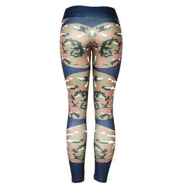 Print patchwork yoga leggings - Velora