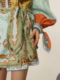 Printed Long Sleeve Shirt Dress - Velora Luxury Fashion