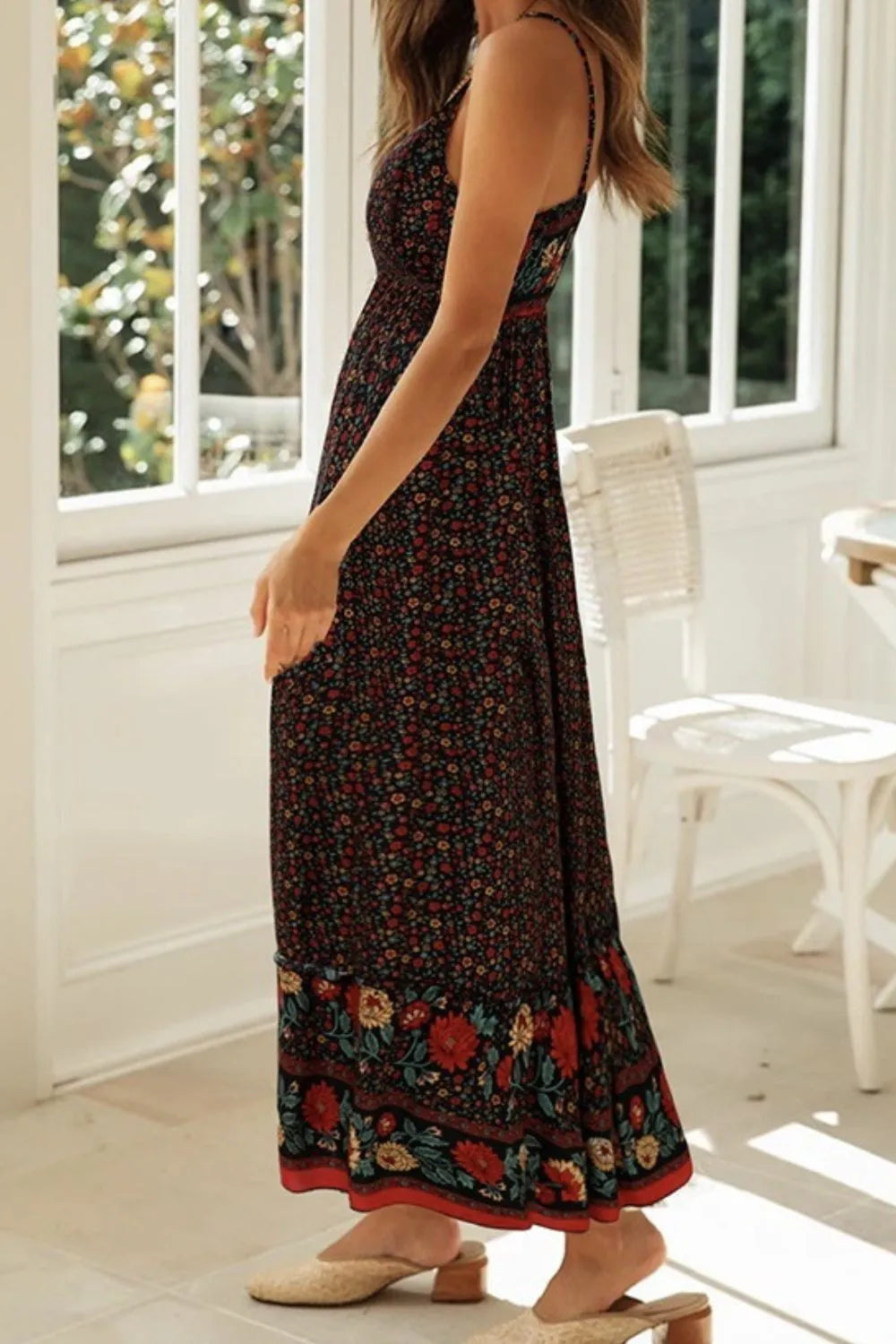 Printed Maxi Cami Dress - Velora