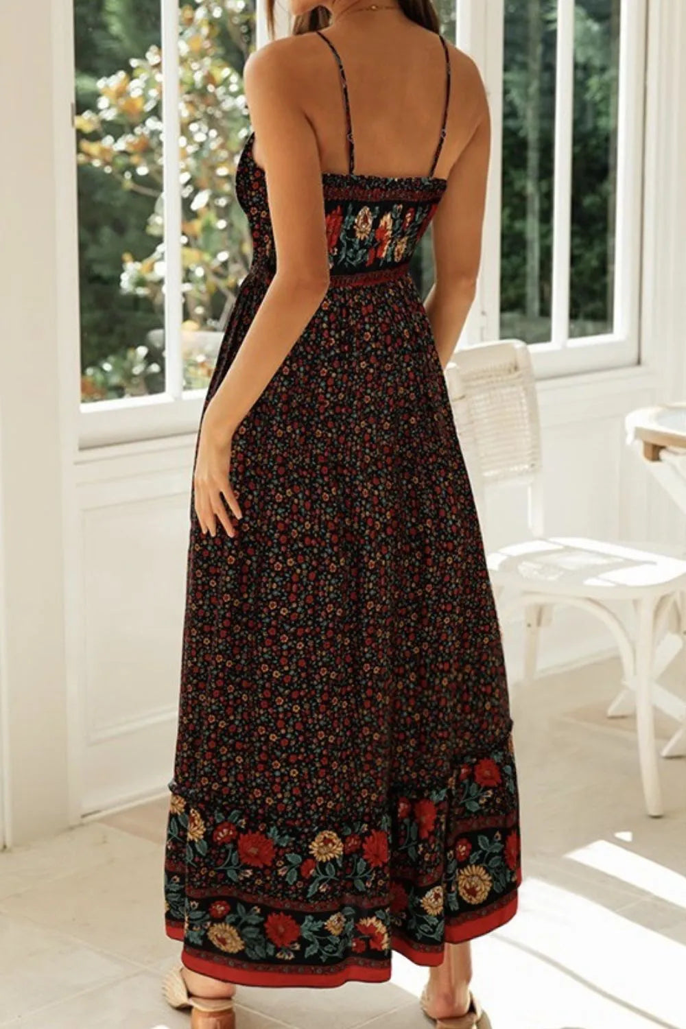 Printed Maxi Cami Dress - Velora