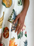 Printed Round Neck Puff Sleeve Dress - Velora Luxury Fashion