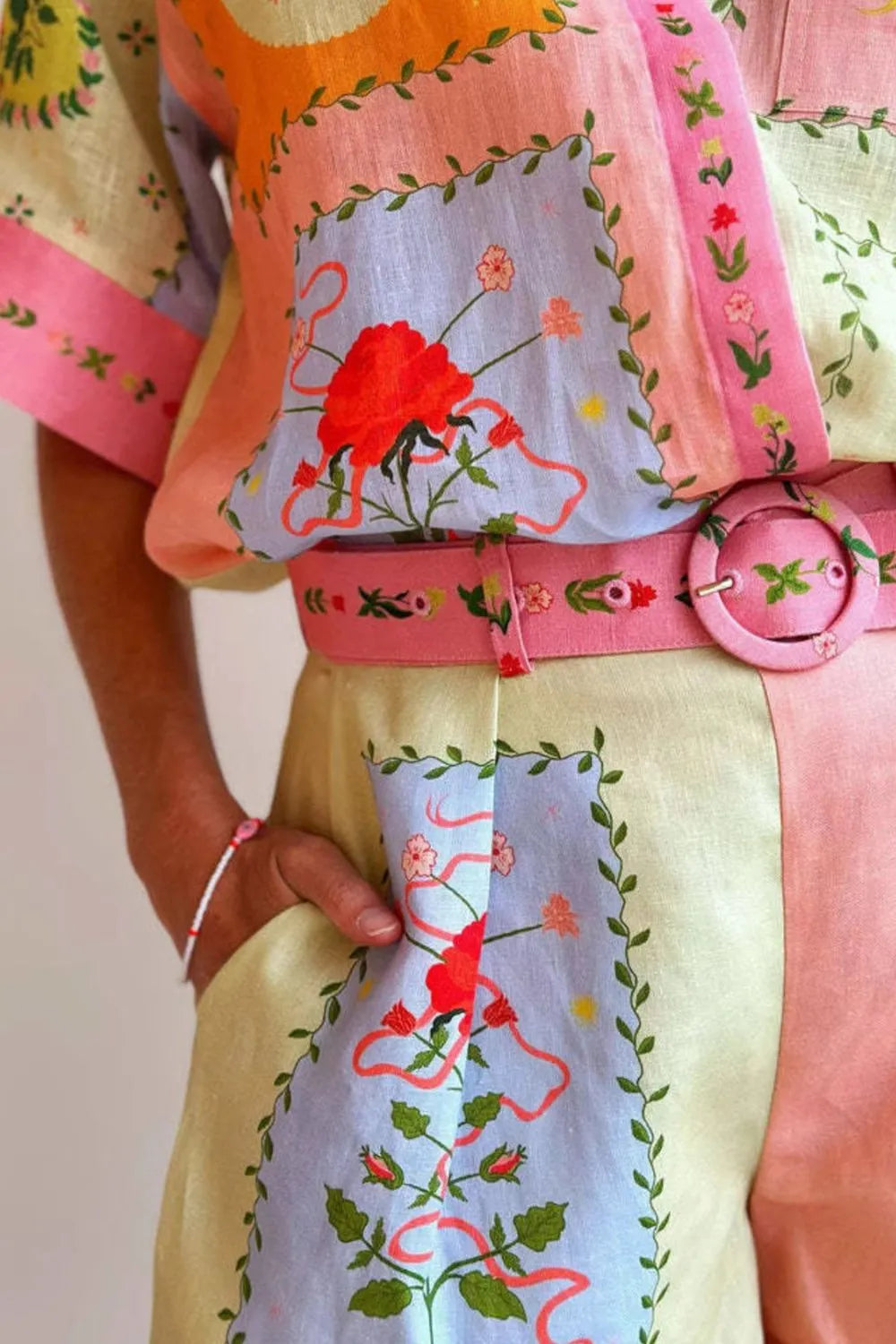 Printed Short Sleeve Shirt and Shorts Set - Velora Luxury Fashion