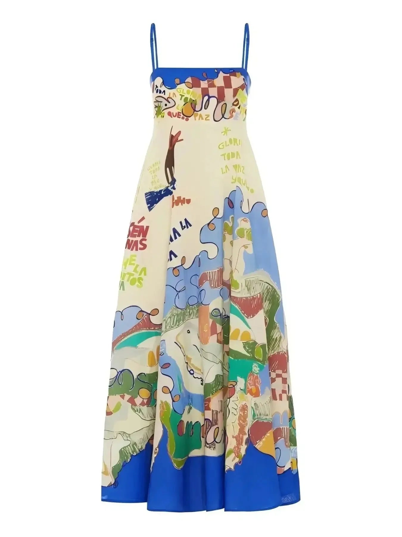 Printed Square Neck Cami Dress - Velora Luxury Fashion