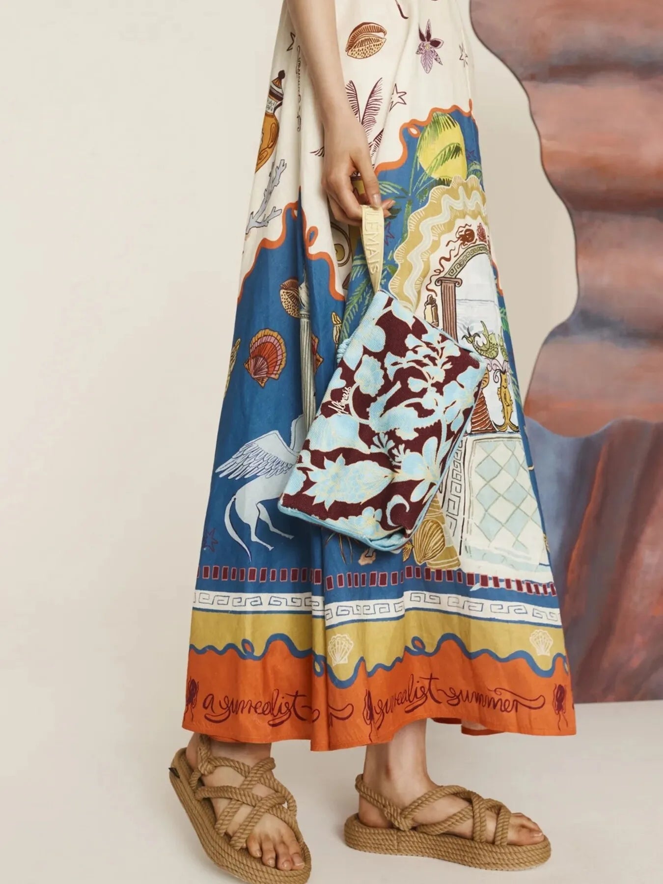 Printed Square Neck Maxi Cami Dress - Velora Luxury Fashion