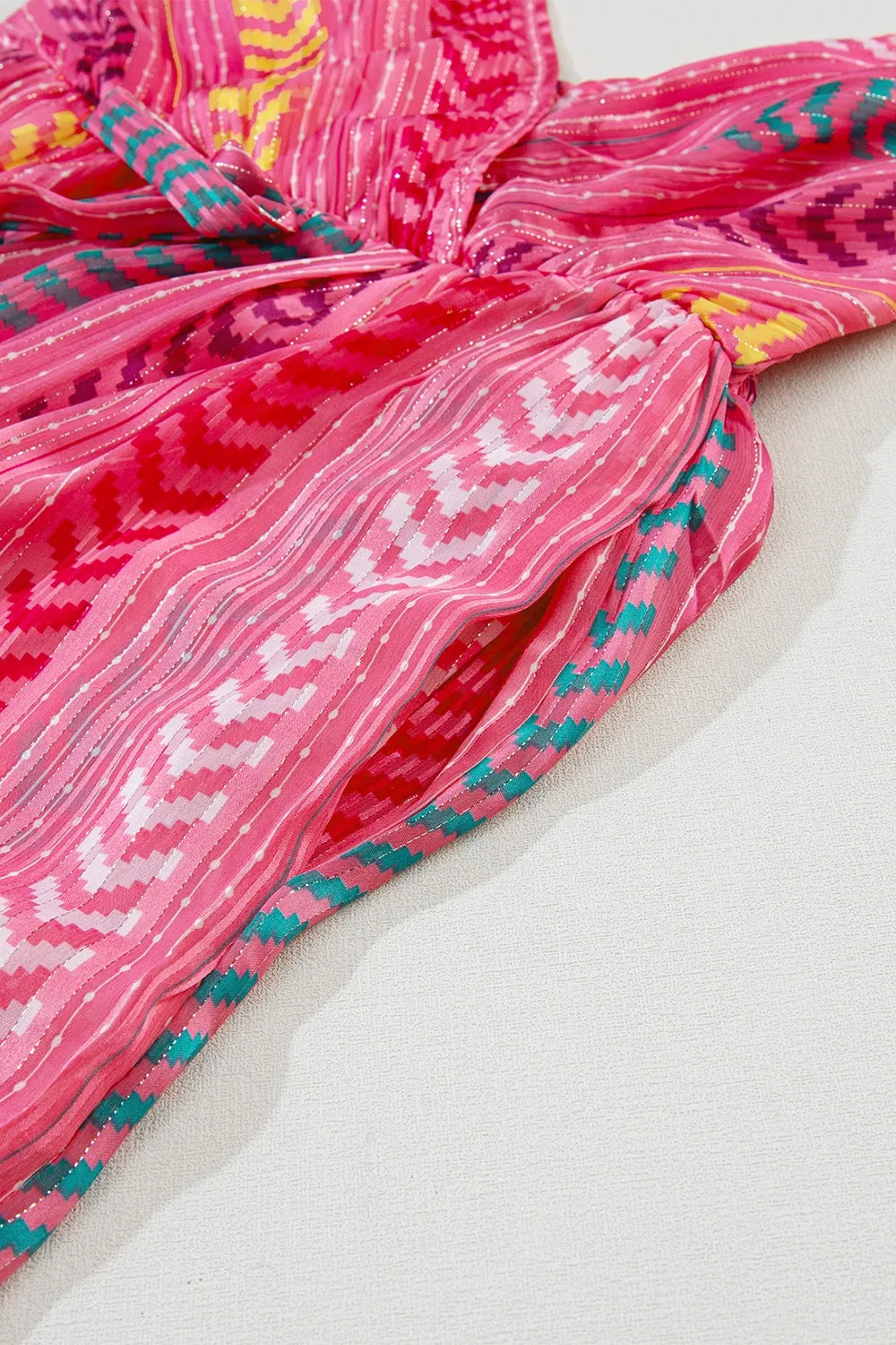 Printed Surplice Maxi Cami Dress - Velora Luxury Fashion