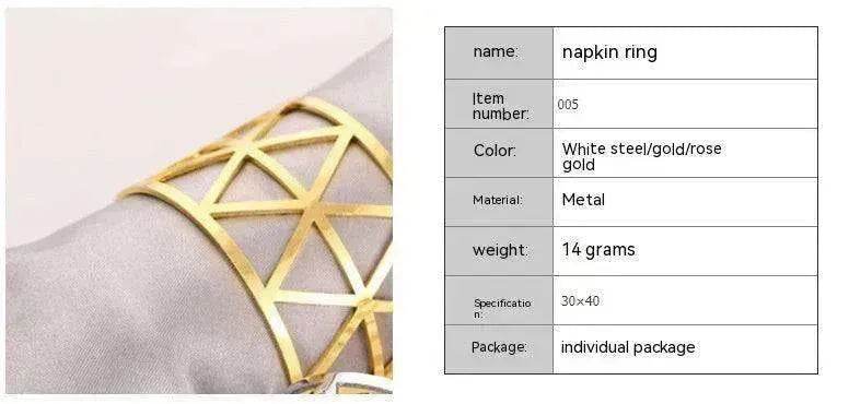 Prismatic Elegant Non-package Napkin Ring - Velora