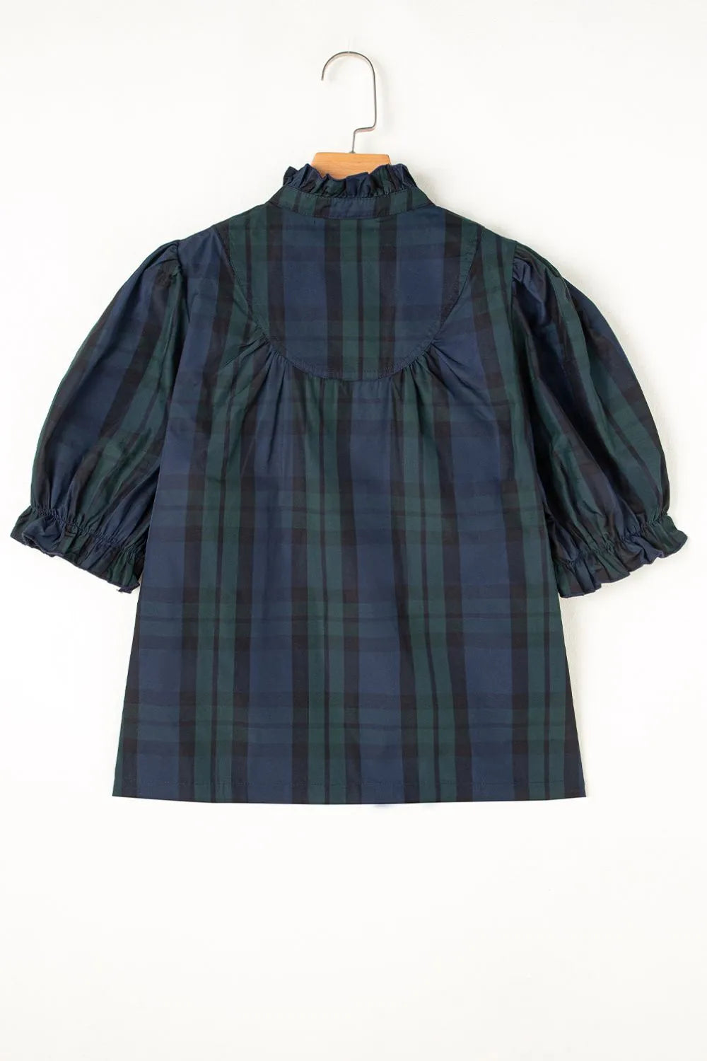 Puff Sleeve Frilled Trim Elegant Blouse - Velora Luxury Fashion