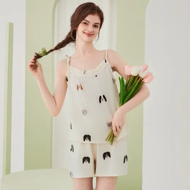 Pure Cotton Double-layer Gauze Pajamas For Women EX-STOCK Canada