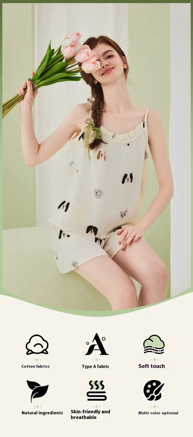 Pure Cotton Double-layer Gauze Pajamas For Women EX-STOCK Canada