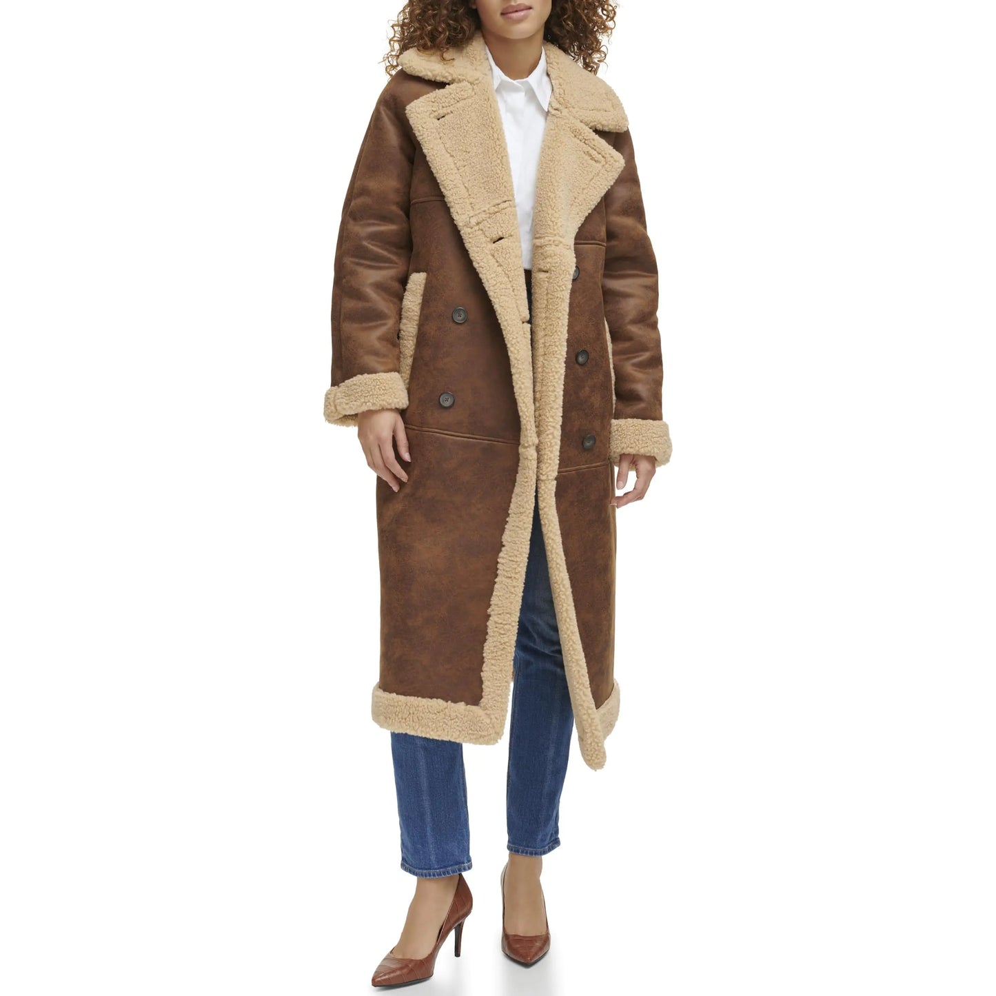 Levis Women's Brown Faux Shearling Coat