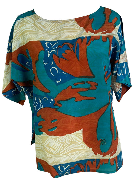 PRC6501 Avatar Pure Silk Side Slit Top - Velora