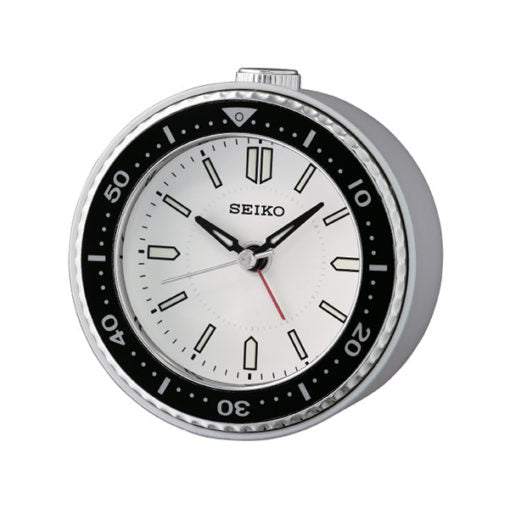 SEIKO Desk Alarm Clock White | QHE184J
