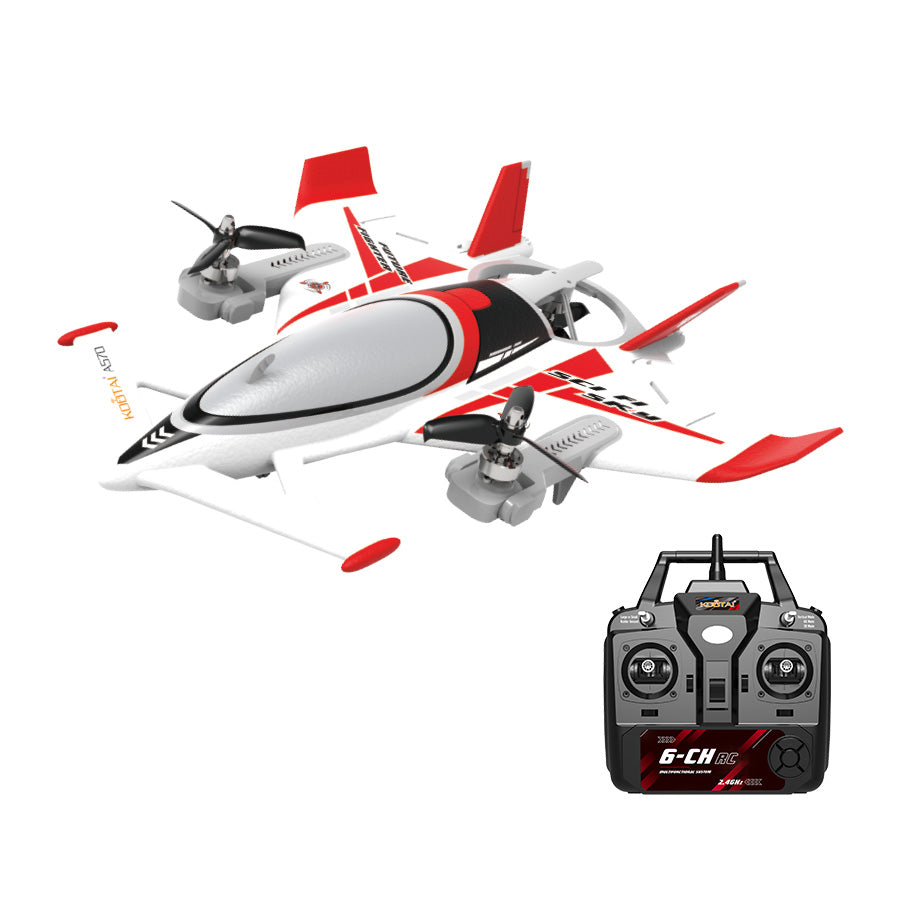 QIDI 570 VTOL RC Plane Brushless with 7.4V Battery, LED Lights & Crane Mode - Velora Luxury Fashion