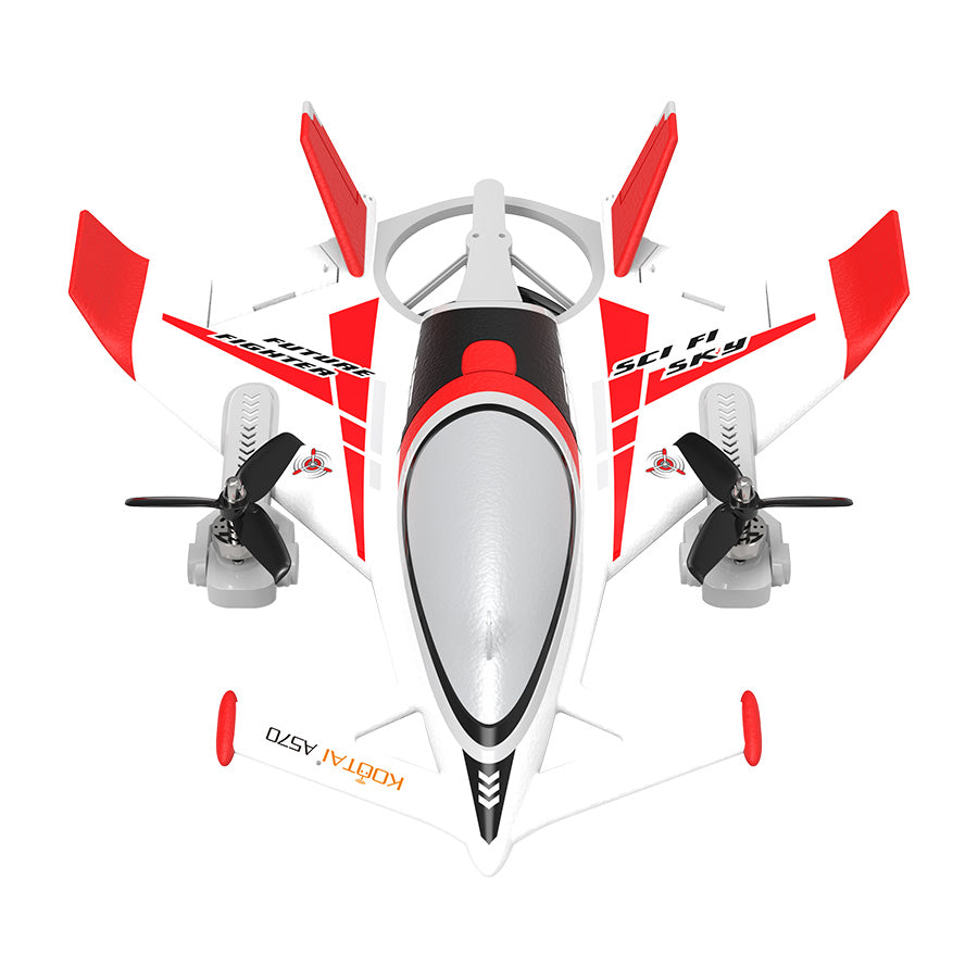 QIDI 570 VTOL RC Plane Brushless with 7.4V Battery, LED Lights & Crane Mode - Velora Luxury Fashion