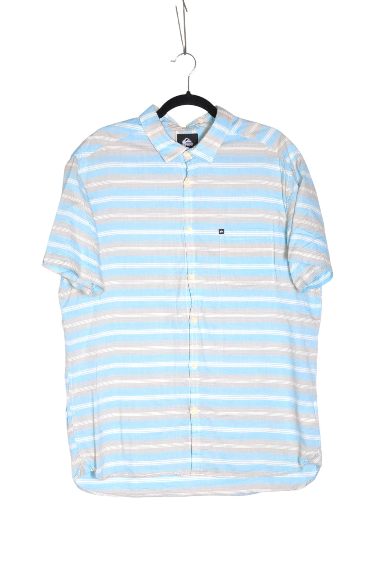 QUICKSILVER Men Button Down Tops Regular fit in Blue - XL - Velora Luxury Fashion
