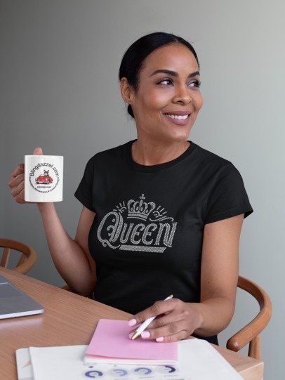 Queen Rhinestone Crown Shirt – Bling Queen Sparkle Tee | Blingdazzel