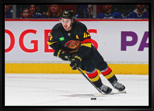 Quinn Hughes 20x20 Framed Canvas Canucks Skating-H - Velora Luxury Fashion