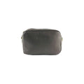 RB1008AQ | Tracollina Donna Doppia Lampo in Vera Pelle Made in Italy. Tracolla removibile. Attacchi con moschettoni in metallo Oro Lucido - Colore Taupe - Dimensioni: cm 20 x 15 x 9 - Velora Luxury Fashion