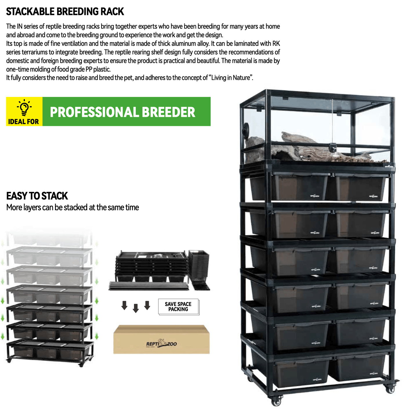 REPTIZOO Aluminum Stackable Breeding Rack (Included Heat Mats for 6 layers) - Velora Luxury Fashion