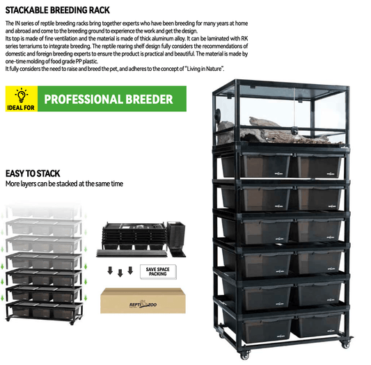 REPTIZOO Aluminum Stackable Breeding Rack (Included Heat Mats for 6 layers) - Velora Luxury Fashion