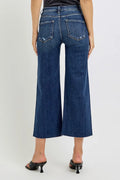 RISEN Full Size High Rise Crop Wide Button Up Jeans Plus Size - Velora Luxury Fashion