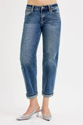 RISEN Full Size Low Rise Crop Boyfriend Jeans Plus Size - Velora Luxury Fashion