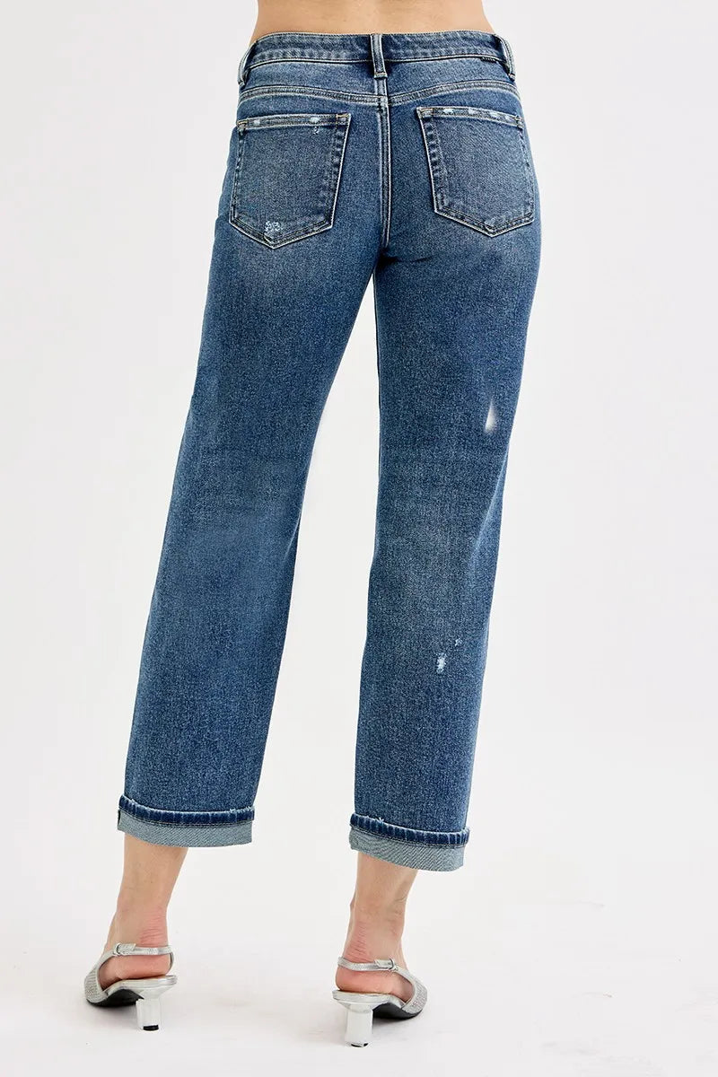 RISEN Full Size Low Rise Crop Boyfriend Jeans Plus Size - Velora Luxury Fashion