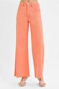 RISEN Full Size Tummy Control High Rise Wide Leg Palazzo Jeans Plus Size - Velora Luxury Fashion