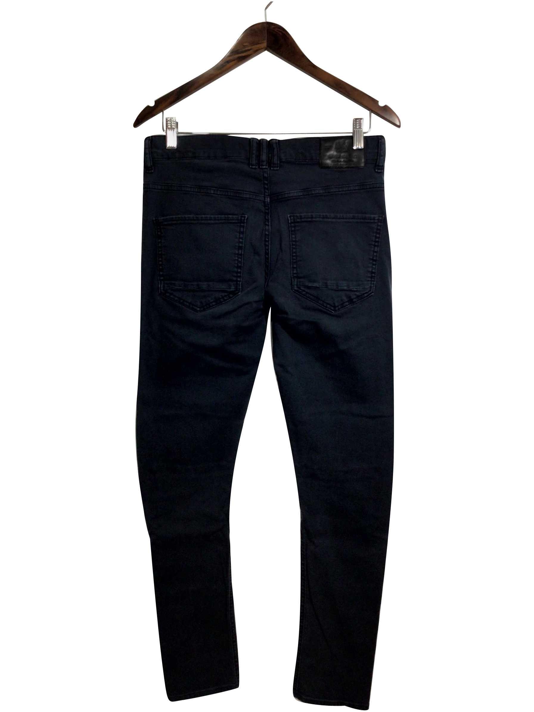 RIVER ISLAND Regular fit Straight-legged Jeans in Black - 30x32 - Velora