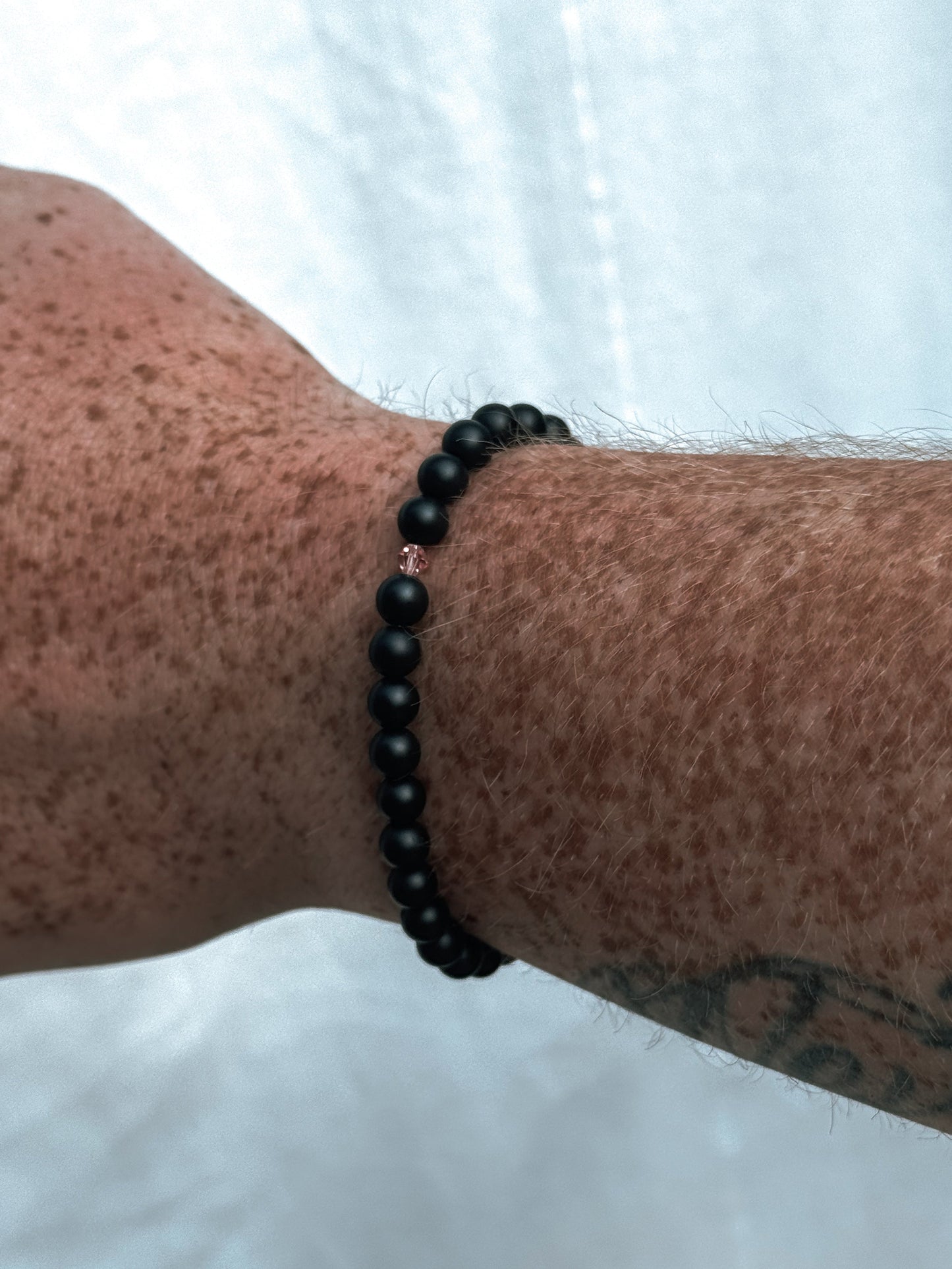 RUN FOR THE CURE BLACK ONYX BRACELET - Velora Luxury Fashion