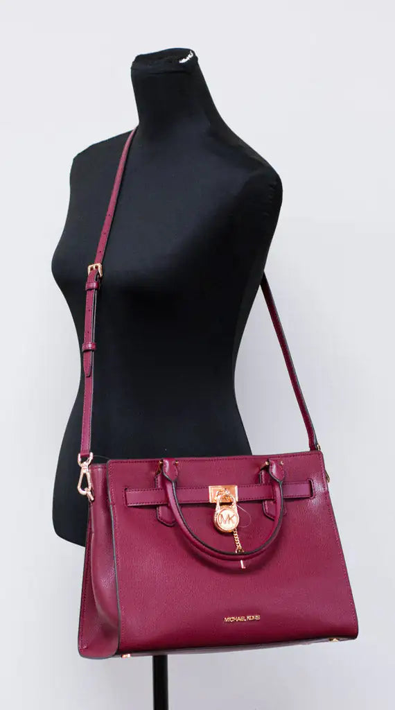 Michael Kors Hamilton Mulberry Leather Satchel