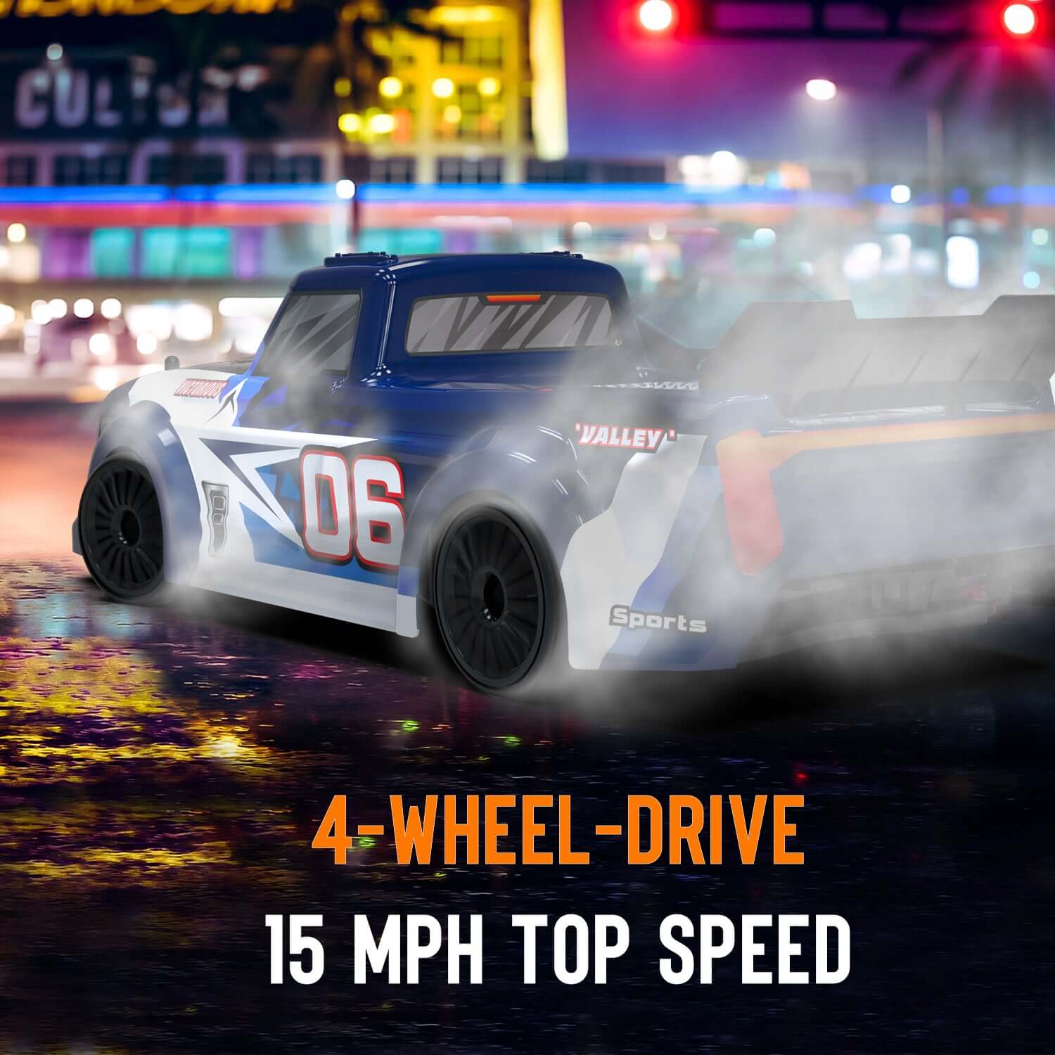 Racent 1:14 Drift RC Car for Kids, 4WD 2.4Ghz with LED Lights, Dual Battery - Velora Luxury Fashion